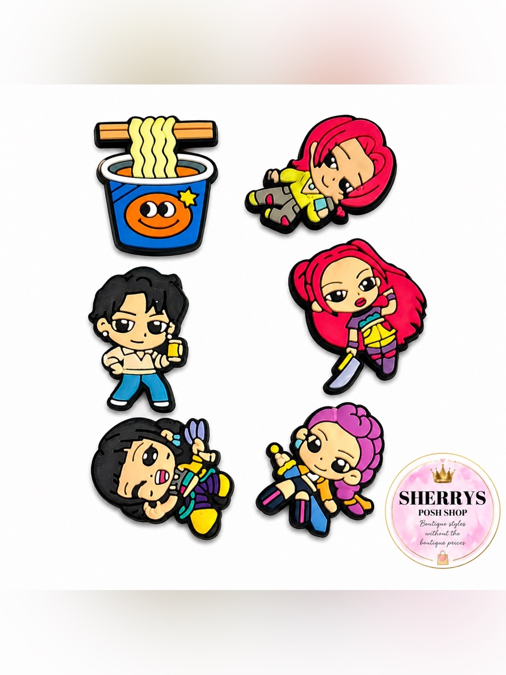 Kids Shoe Croc Charms Set Cute Character Pack K-POP Demon Hunters